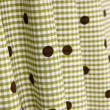 Green Flocked Cotton with Green Polka Dots - Ribes y Casals