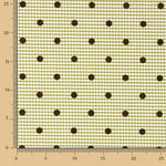 Green Flocked Cotton with Green Polka Dots - Ribes y Casals