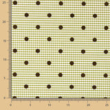 Green Flocked Cotton with Green Polka Dots - Ribes y Casals