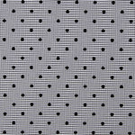 Black Flocked Cotton Vichy Black Polka Dot - Ribes y Casals