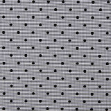Black Flocked Cotton Vichy Black Polka Dot - Ribes y Casals