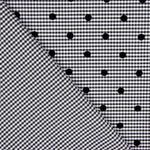 Black Flocked Cotton Vichy Black Polka Dot - Ribes y Casals