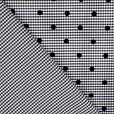 Black Flocked Cotton Vichy Black Polka Dot - Ribes y Casals