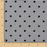 Black Flocked Cotton Vichy Black Polka Dot - Ribes y Casals