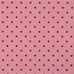 Red Flocked Polka Dot Cotton Vichy - Ribes y Casals