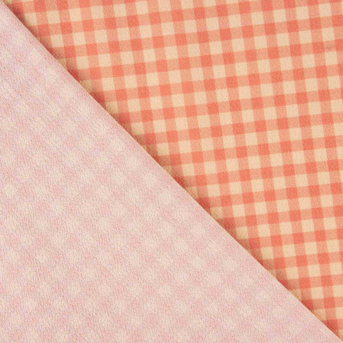 Vichy Crepe Orange and Coral - Ribes y Casals