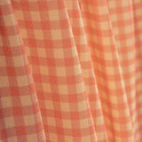 Vichy Crepe Orange and Coral - Ribes y Casals