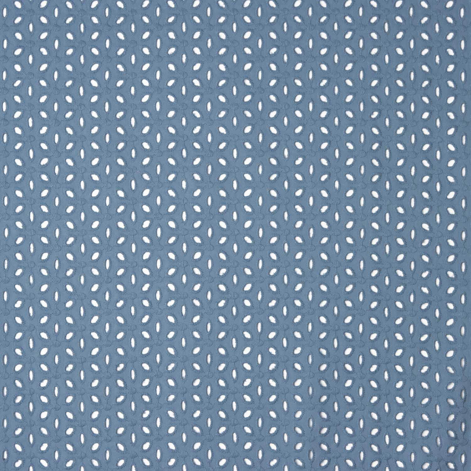 Swiss Embroidery Petals Dark Denim Blue - Ribes y Casals