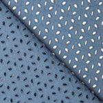 Swiss Embroidery Petals Dark Denim Blue - Ribes y Casals