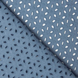 Swiss Embroidery Petals Dark Denim Blue - Ribes y Casals