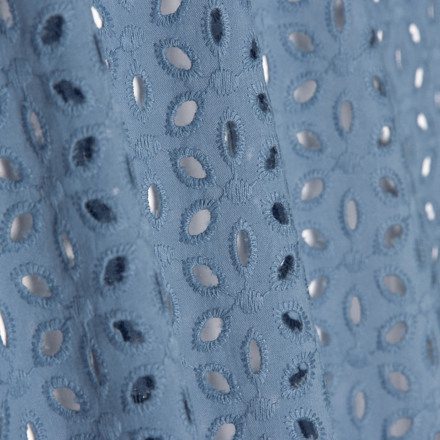 Swiss Embroidery Petals Dark Denim Blue - Ribes y Casals