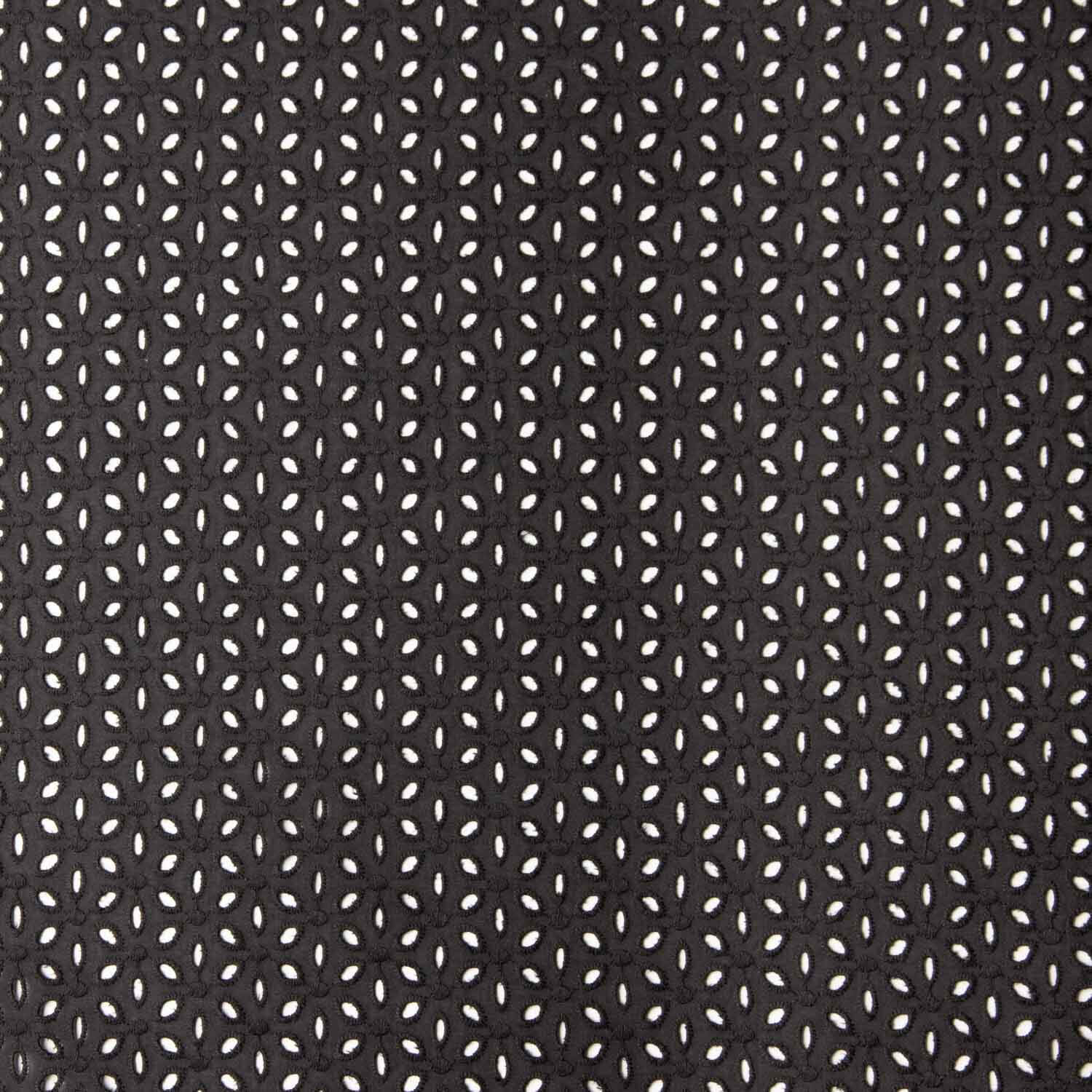 Swiss Embroidery Petals Black - Ribes y Casals