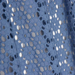 Swiss Embroidery Blue Daisy Dark Denim - Ribes y Casals