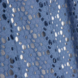 Swiss Embroidery Blue Daisy Dark Denim - Ribes y Casals