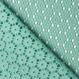 Swiss Embroidery Water Green Daisy - Ribes y Casals