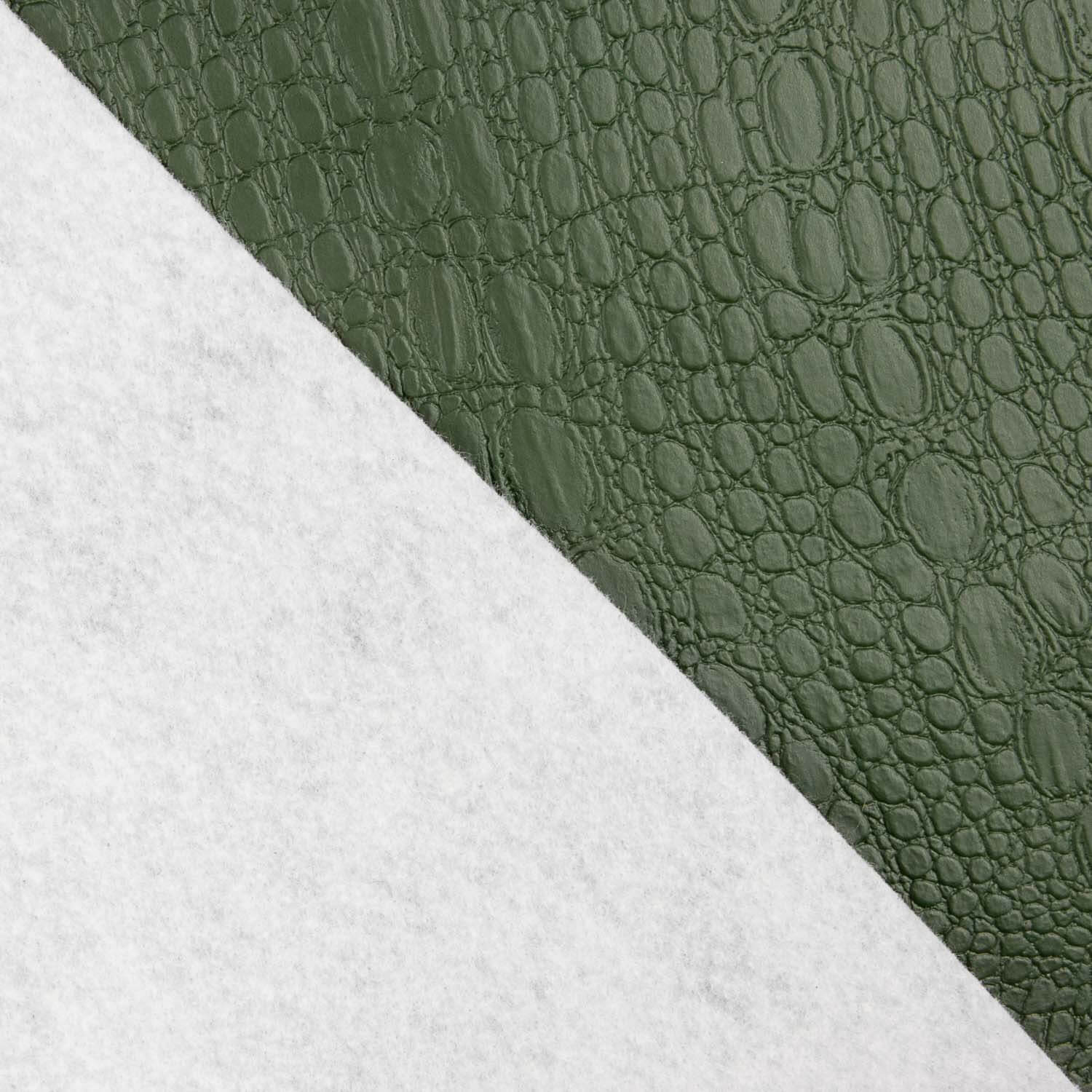 Green Crocodile Backing Faux Leather - Ribes y Casals