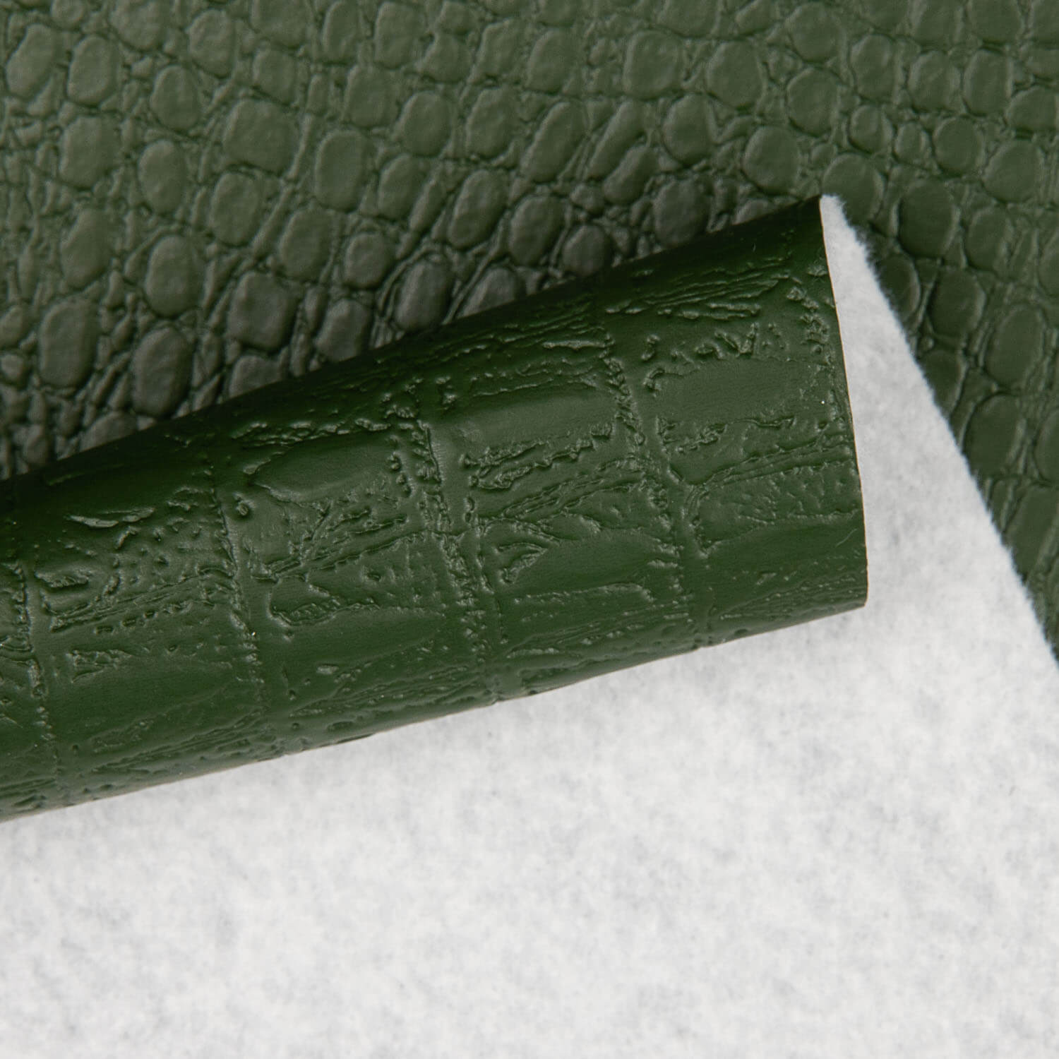 Green Crocodile Backing Faux Leather - Ribes y Casals