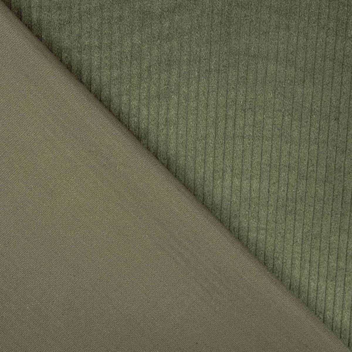 Khaki Green Cotton Corduroy - Ribes y Casals