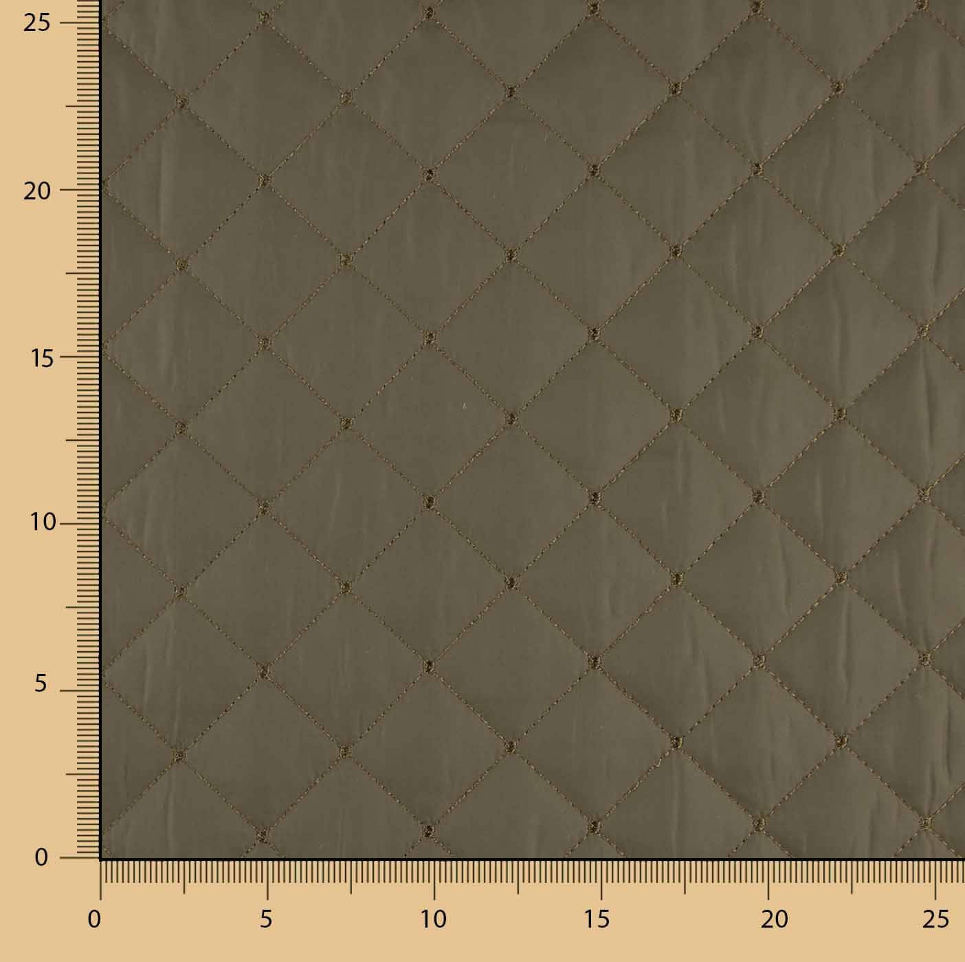 Double-sided quilted lining in khaki and black - Ribes y Casals