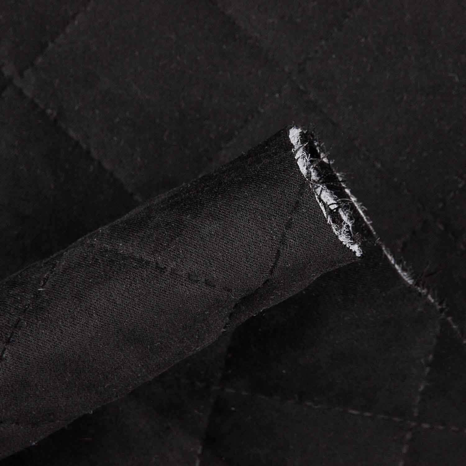 Double-Sided Black Quilted Suede - Ribes y Casals