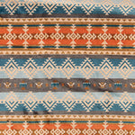 Blue and Terracotta Ethnic Print Coralina - Ribes y Casals