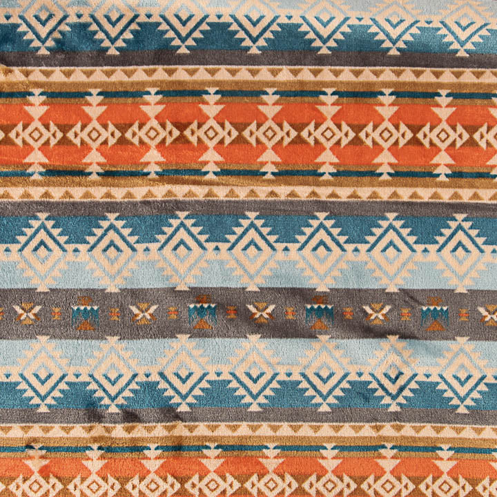 Blue and Terracotta Ethnic Print Coralina - Ribes y Casals