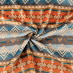 Blue and Terracotta Ethnic Print Coralina - Ribes y Casals