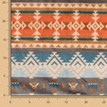 Blue and Terracotta Ethnic Print Coralina - Ribes y Casals