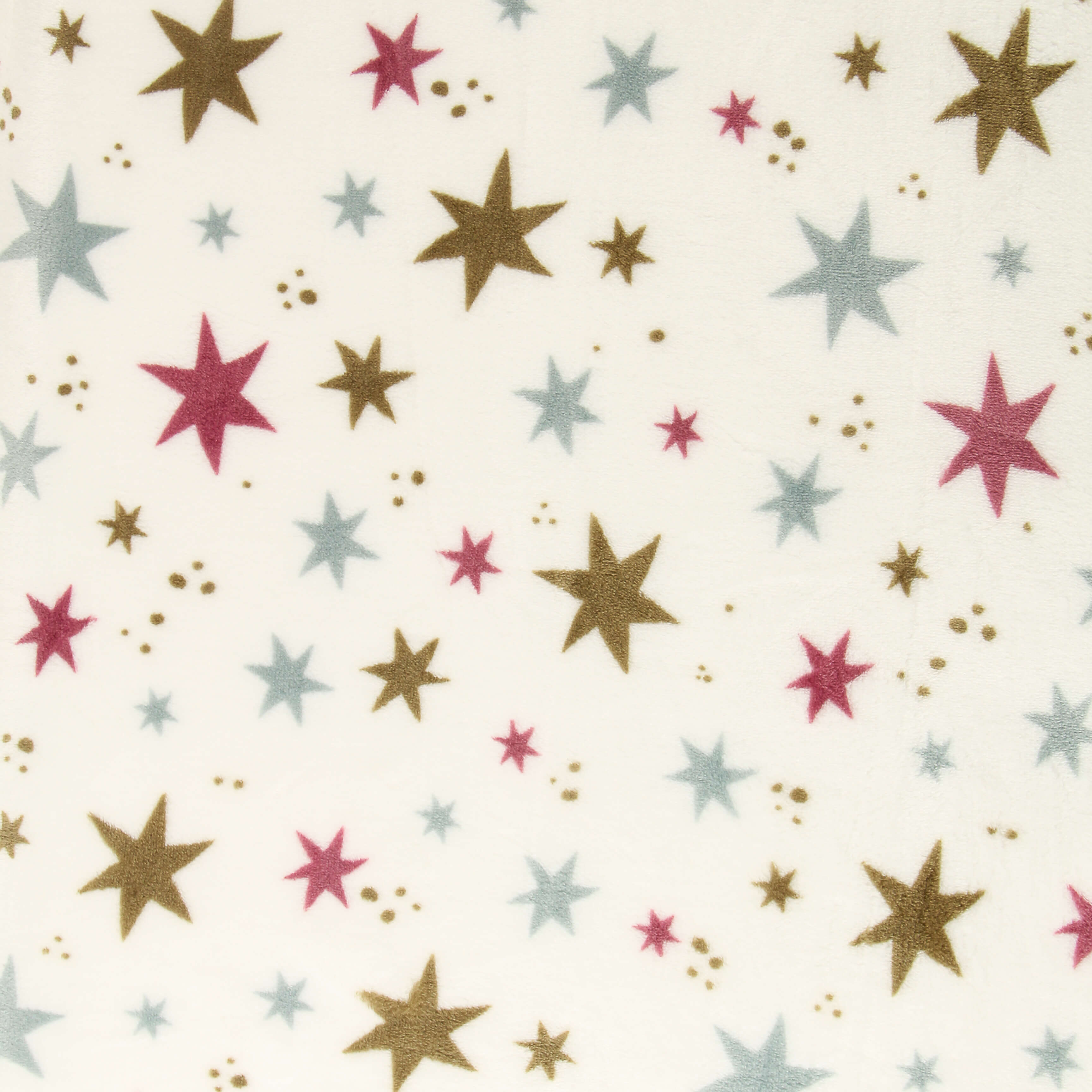 Multicoloured Star-Printed Coral Fleece - Ribes y Casals