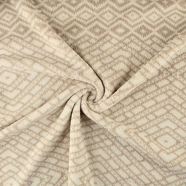 Beige Diamond-Printed Coralina - Ribes y Casals