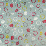 Seafoam Green Circles Printed Coral Fleece - Ribes y Casals