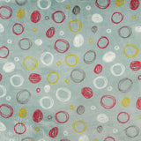 Seafoam Green Circles Printed Coral Fleece - Ribes y Casals
