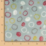 Seafoam Green Circles Printed Coral Fleece - Ribes y Casals