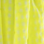 Neon Yellow Checked Seersucker Poplin - Ribes y Casals