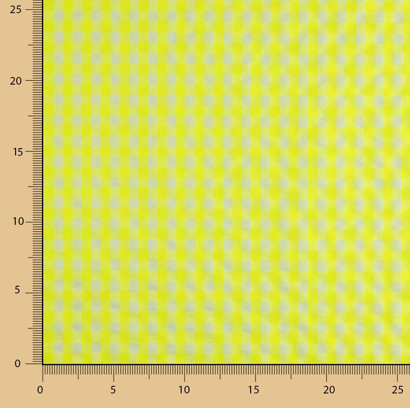 Neon Yellow Checked Seersucker Poplin - Ribes y Casals