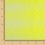 Neon Yellow Checked Seersucker Poplin - Ribes y Casals