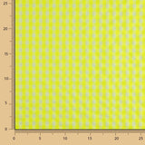 Neon Yellow Checked Seersucker Poplin - Ribes y Casals