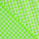 Neon Green Checked Seersucker Poplin - Ribes y Casals