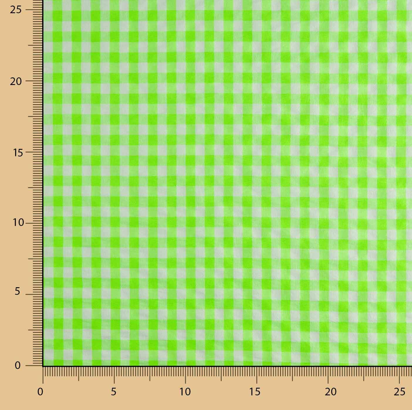 Neon Green Checked Seersucker Poplin - Ribes y Casals