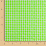Neon Green Checked Seersucker Poplin - Ribes y Casals
