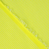 Neon Yellow Mini Check Seersucker Poplin - Ribes y Casals