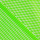 Neon Green Mini Check Seersucker Poplin - Ribes y Casals
