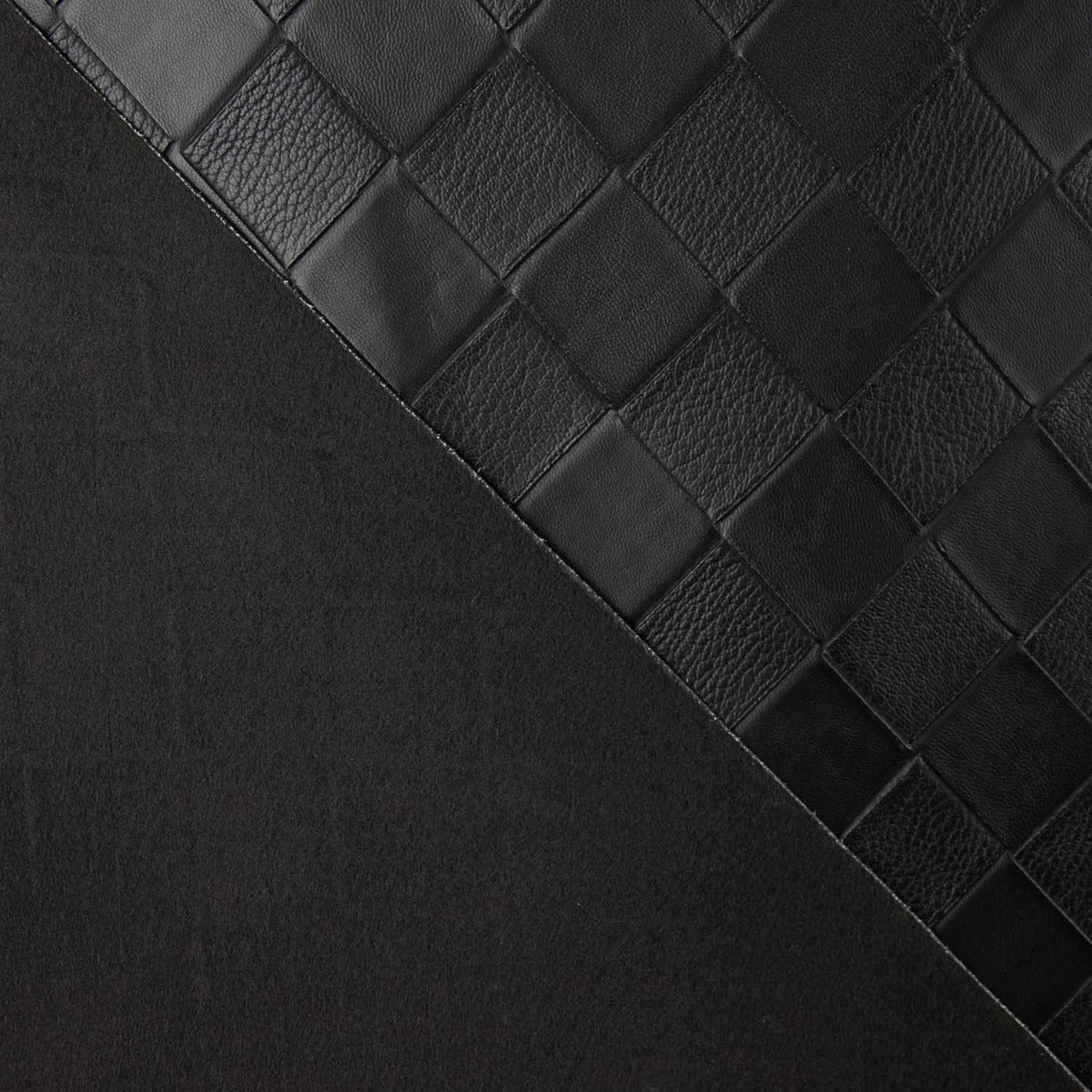 Black Quilted Faux Leather with Diamond Pattern - Ribes y Casals