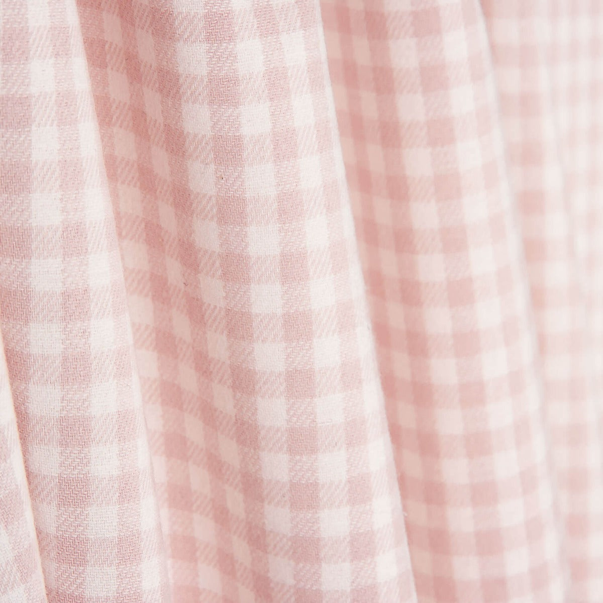 Soft Pink Gingham Cotton Flannel - Ribes y Casals