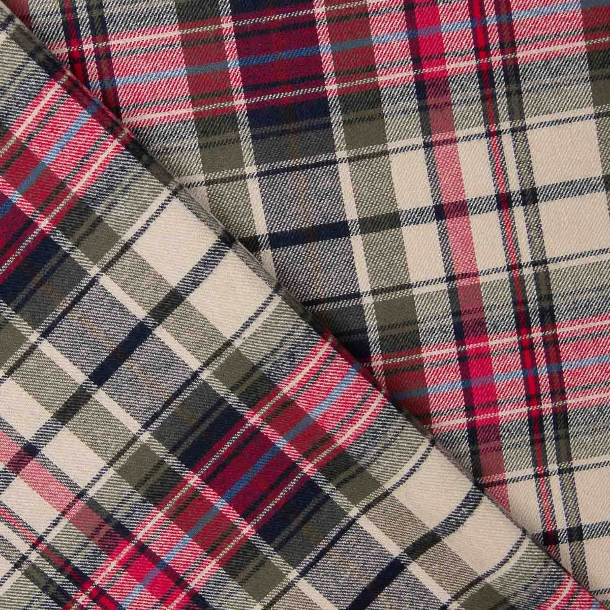 Beige Check Cotton Flannel - Ribes y Casals