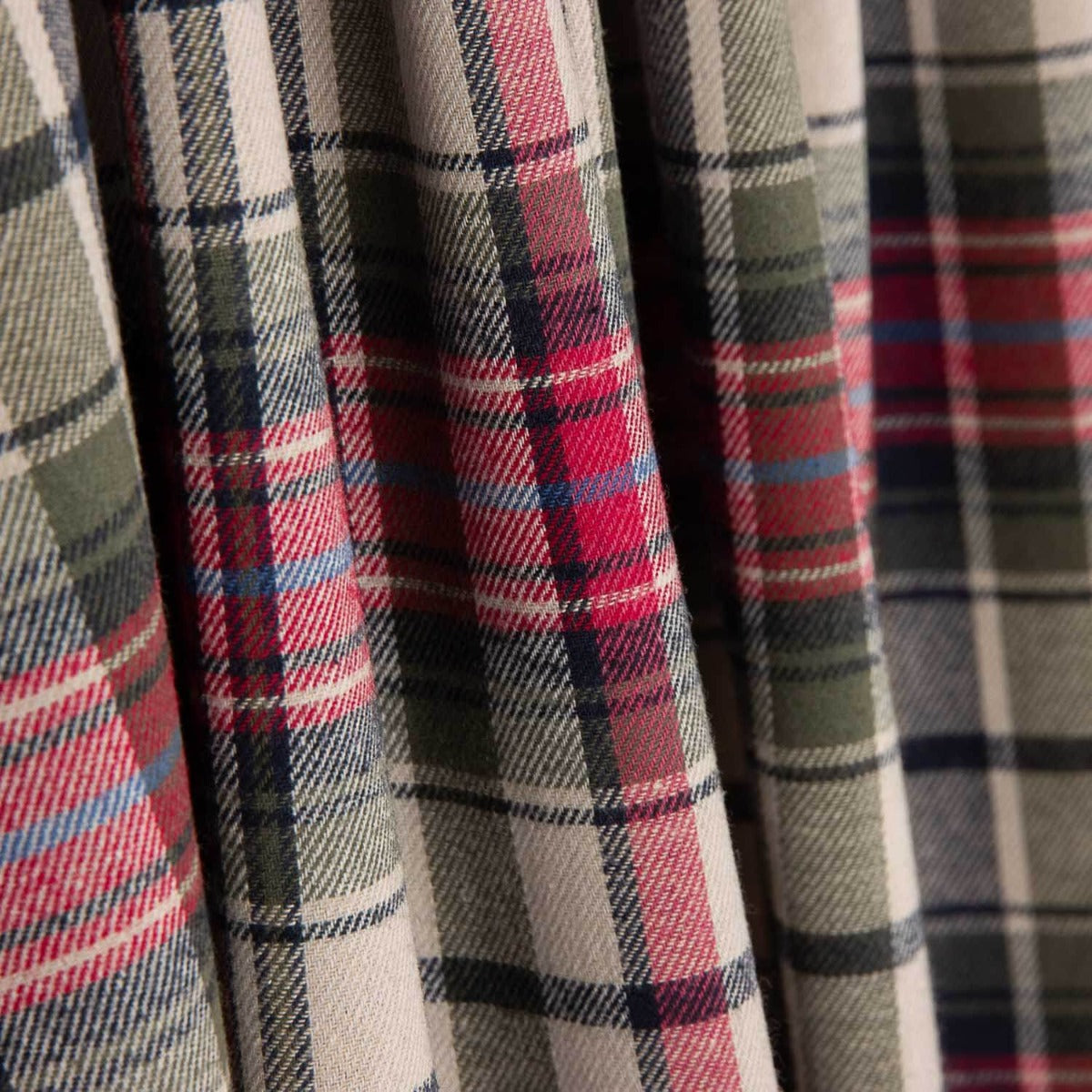 Beige Check Cotton Flannel - Ribes y Casals