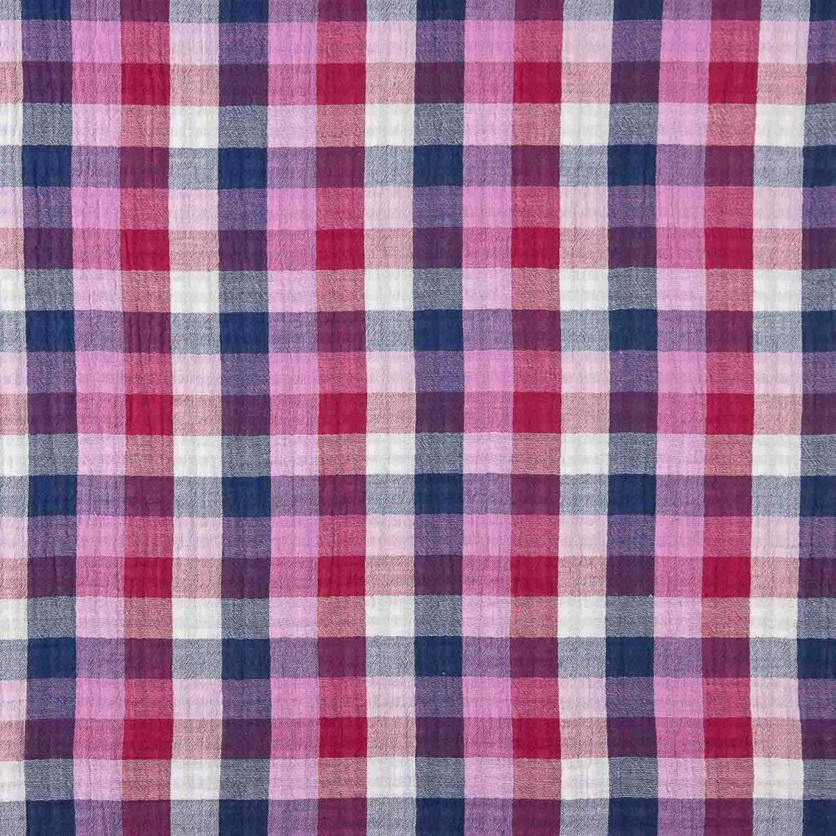 Picnic Check Reversible Double Gauze – Crinkled Finish - Ribes y Casals