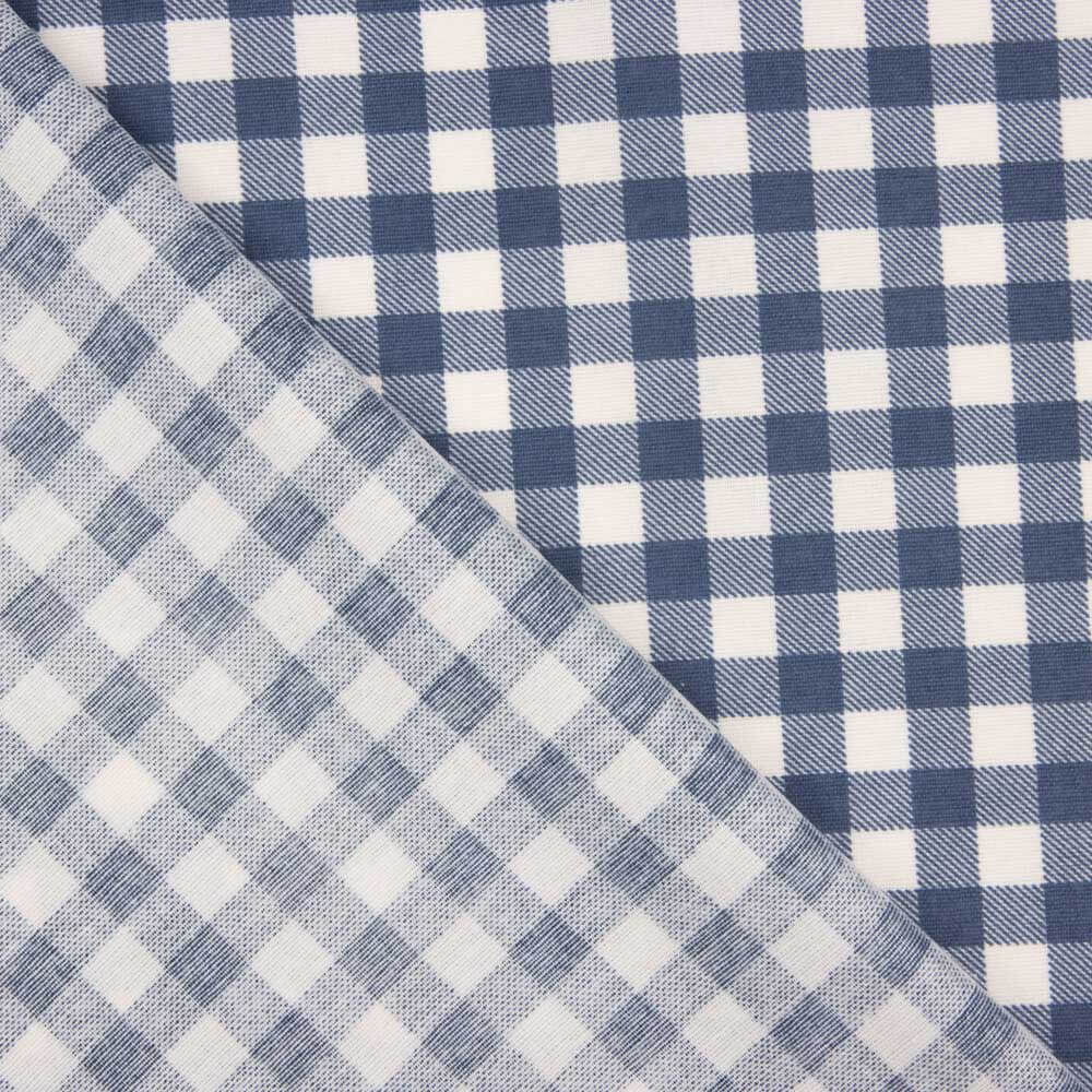 Fine Blue Gingham Flannel - Ribes y Casals