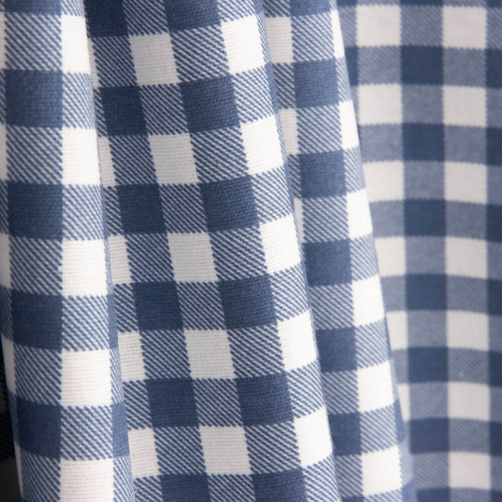 Fine Blue Gingham Flannel - Ribes y Casals