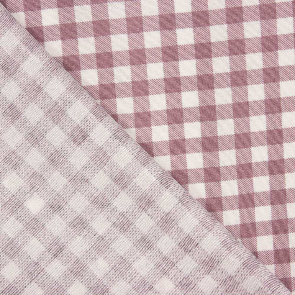 Fine Gingham Flannel, Mauve - Ribes y Casals